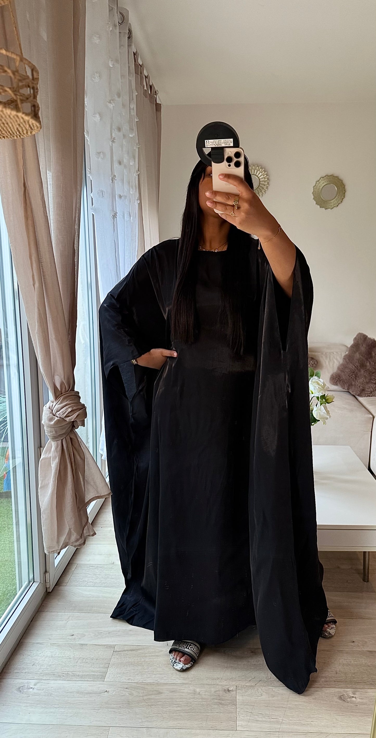 Abaya satinée