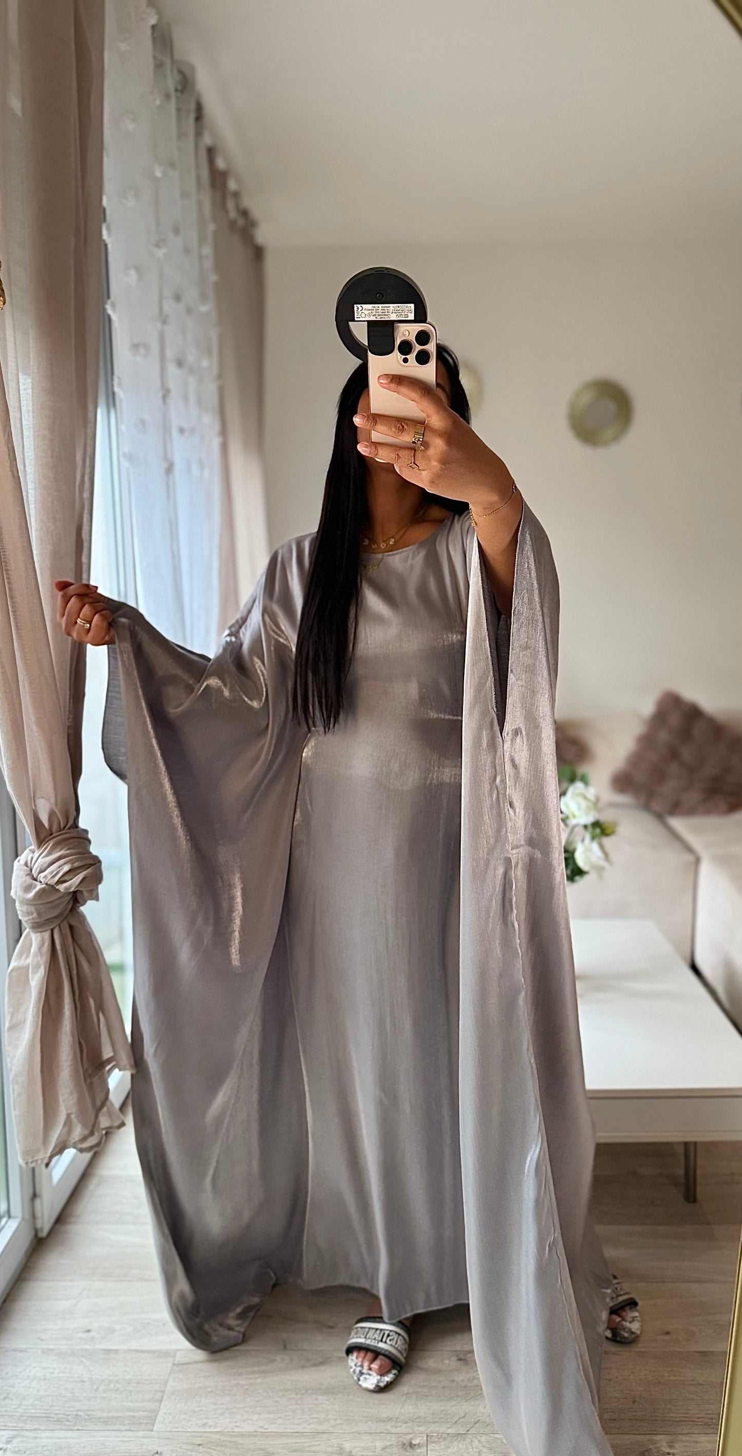 Abaya satinée