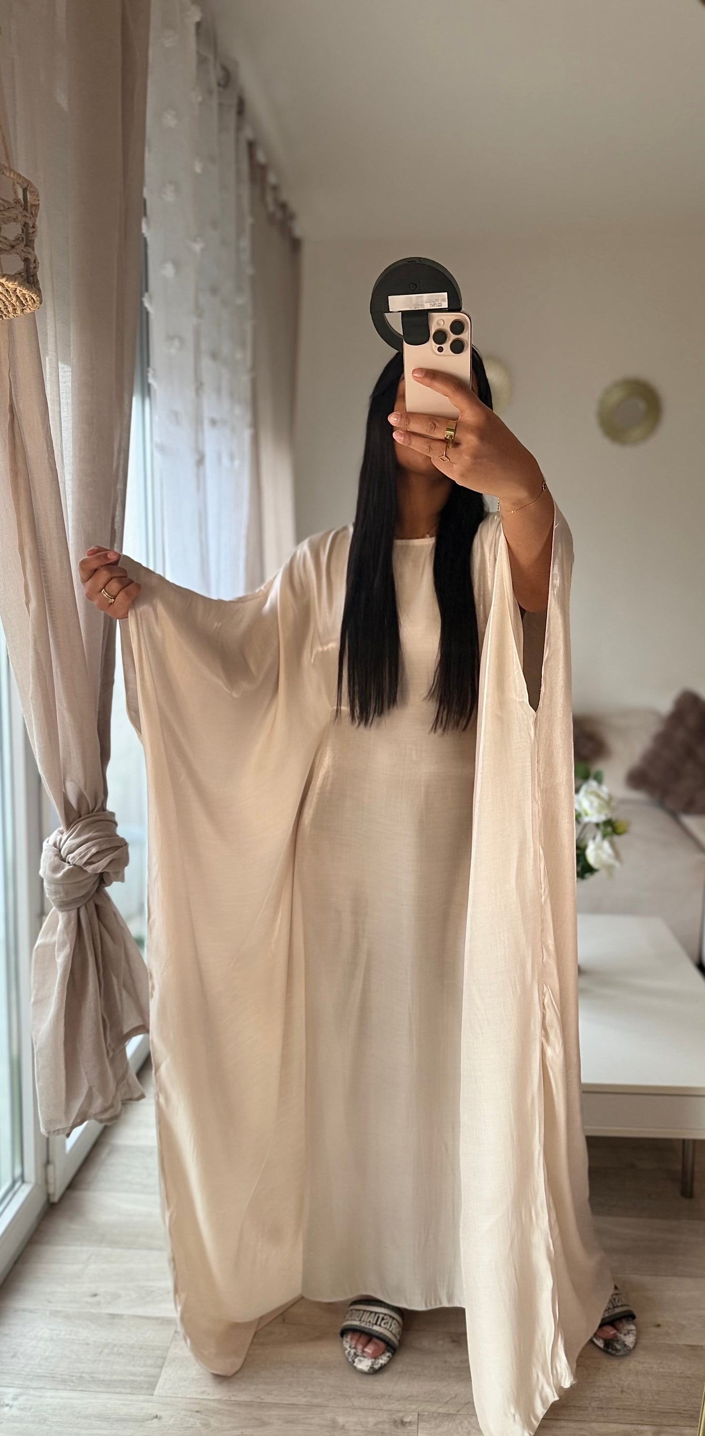Abaya satinée
