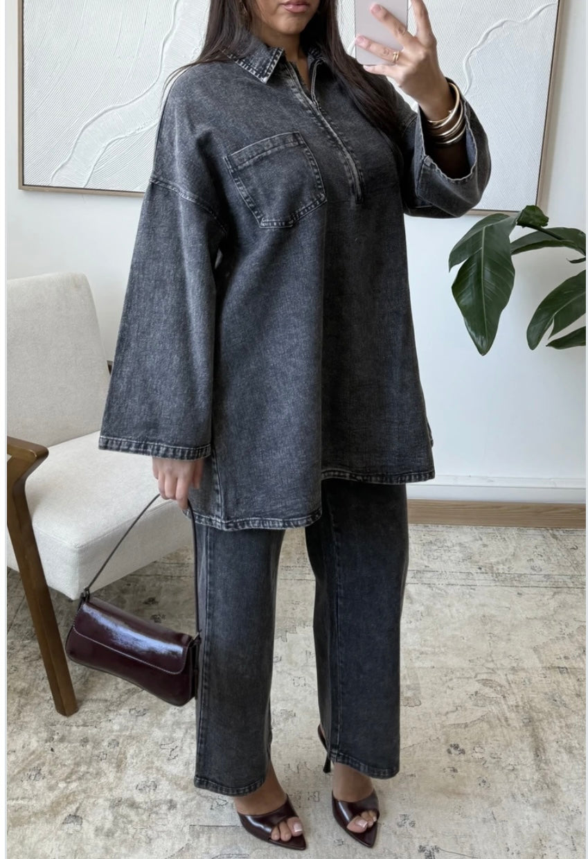 Ensemble jean gris