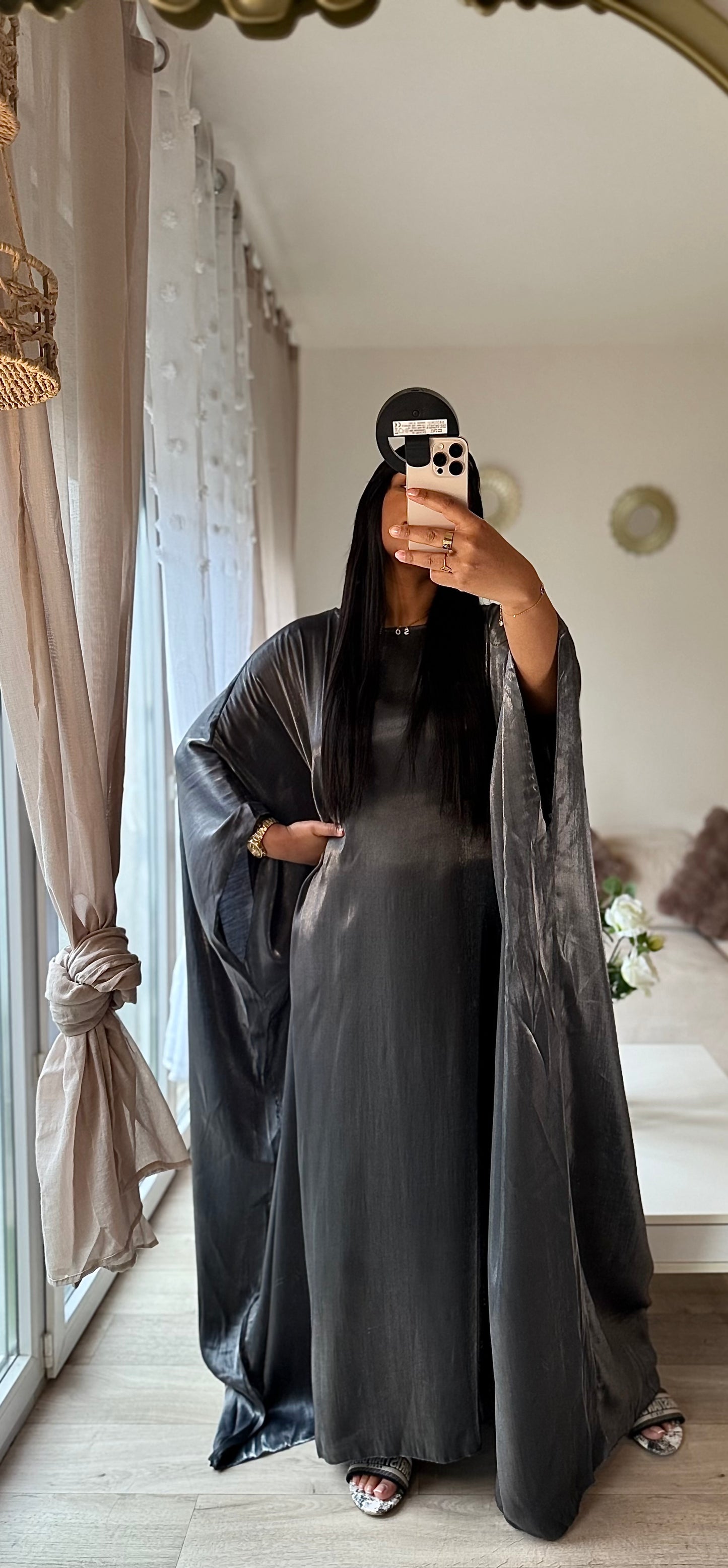 Abaya satinée