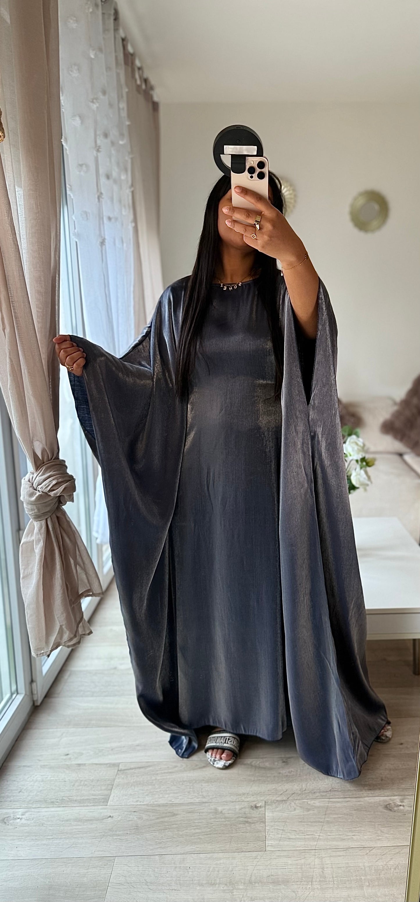 Abaya satinée