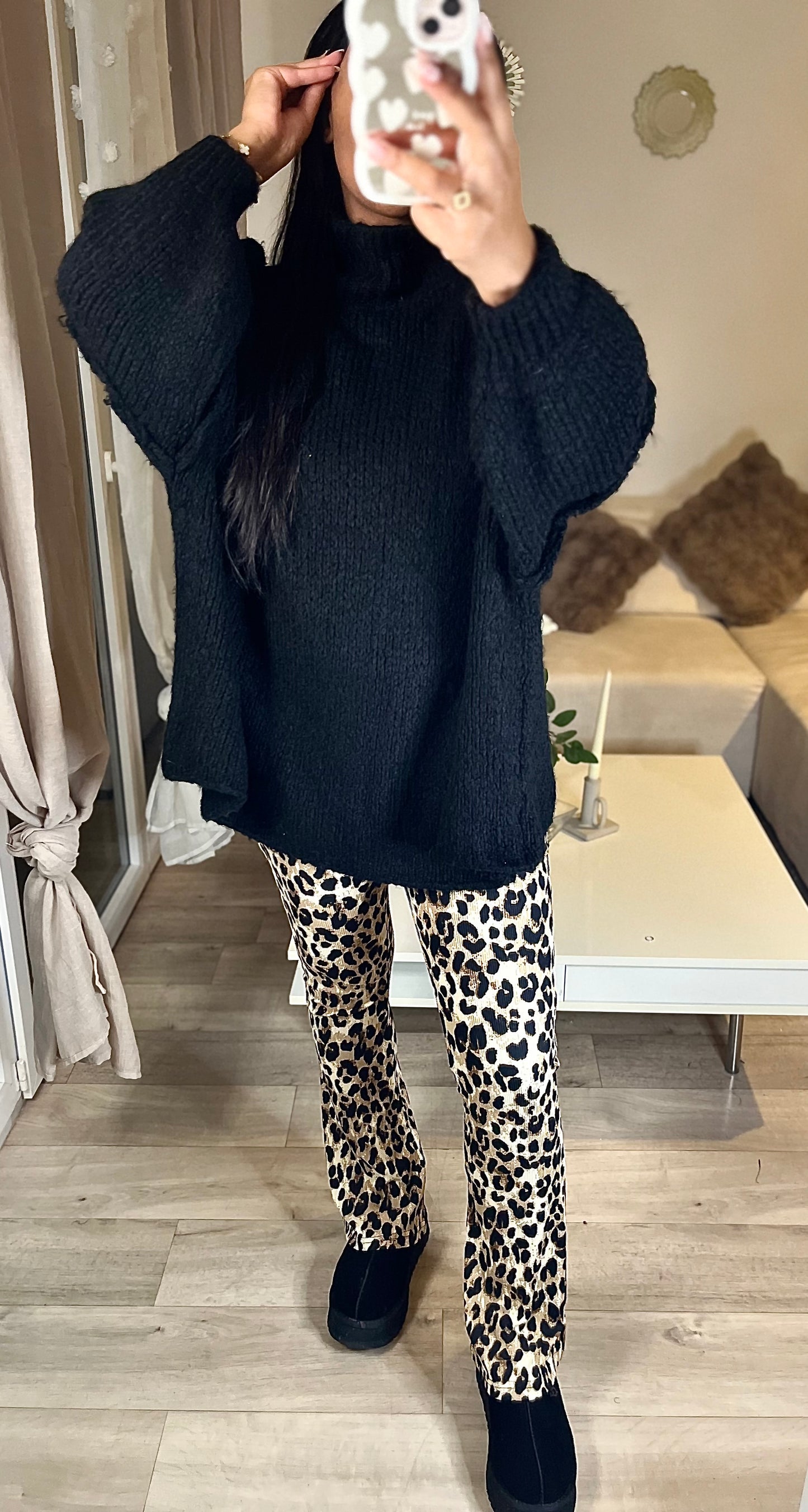 Pantalon léopard beige