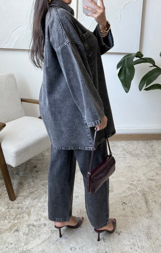 Ensemble jean gris